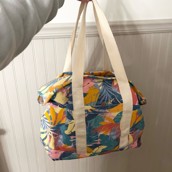 Tropical Multicolor Canvas Tote Bag - Picture 2 of 7